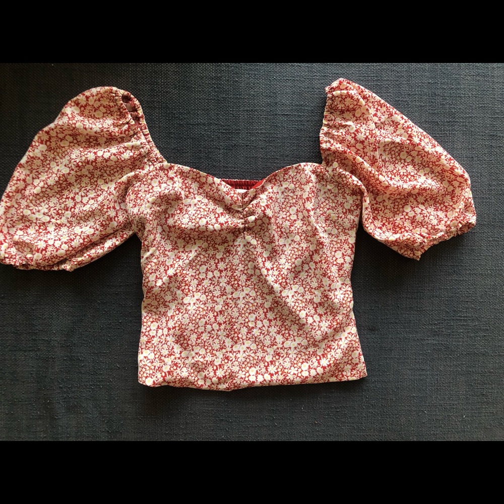 A&F smocked crop top XS